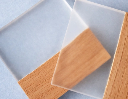 sous-verres chêne résine transparente